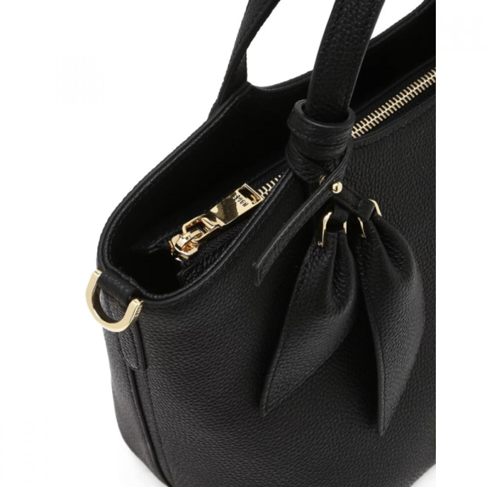 Daks Black Dd Logo Leather Tote Bag Dcba6e330bk