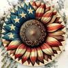 Metal Tin Wall Art Sign, Vintage American Flag Rustic Decor Gift for Home