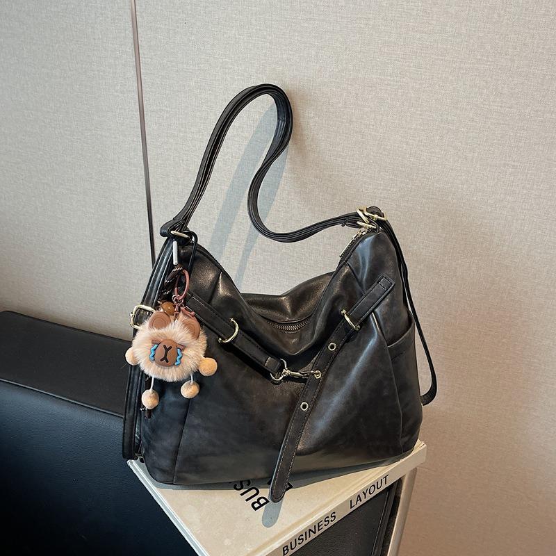 Retro tote bag women's new trendy fashion high-end shoulder bag large capacity commuter multi-purpose backpack