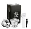 ICafilas Reusable Coffee Capsule for Nespresso Stainless Steel Refillable Filters Espresso for Essence Nespresso Capsule