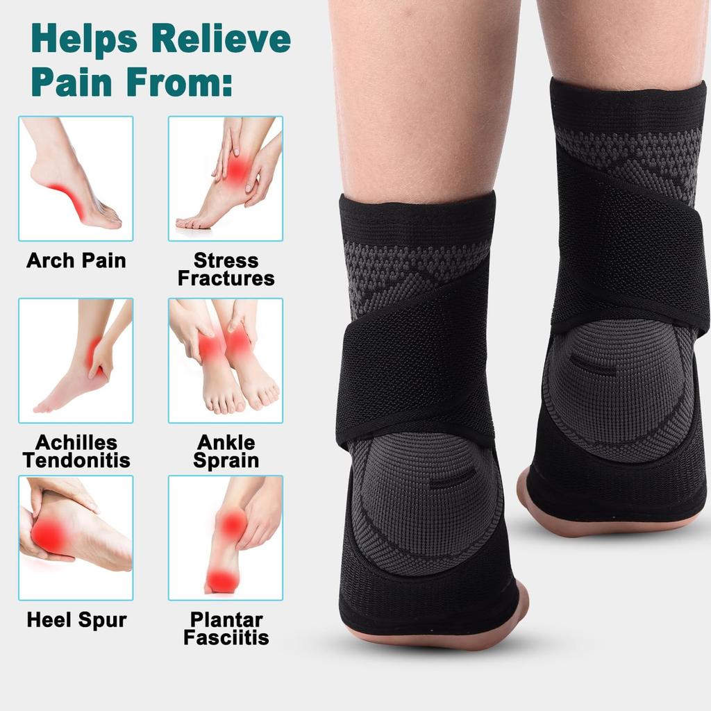1Pcs Ankle Brace Compression Sleeve For Achilles Plantar Fasciitis Relief Support Strap Women Men Sports Injury