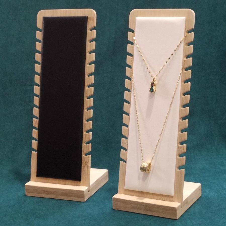 1 Stück, Bambus Vertikaler Schmuck Ketten Präsentationsständer, Geeignet für Schmuckausstellung Verkauf und Familien Kettenausstellung.