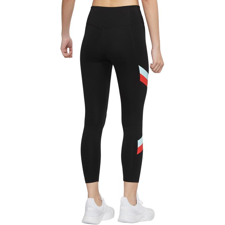 Nike Леггинсы средней посадки с принтом в полоску и цветными блоками — фото 5