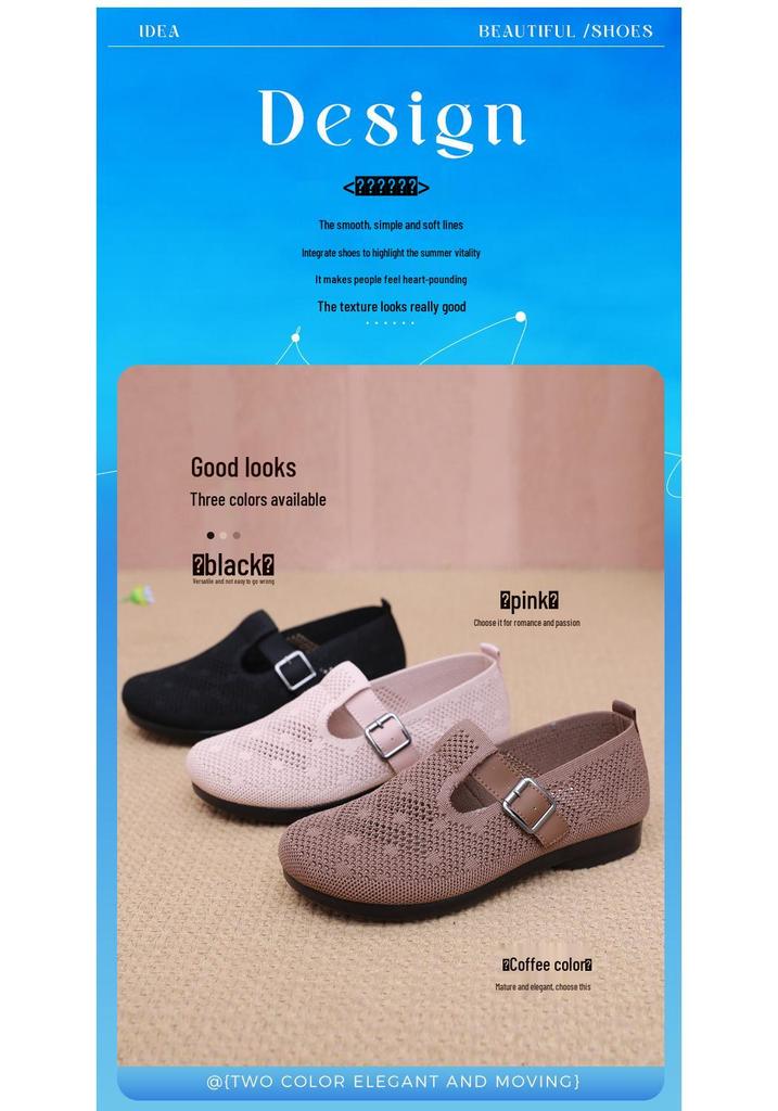 Mocassini da Donna Estivi Traspiranti in Rete Flyknit Slip-On