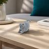 3D Printed Yawning Cat Statue, Cute Sleeping Cat Figurine for Shelf Bedroom, Modern Minimalist Home Decor Gift for Cat Lovers