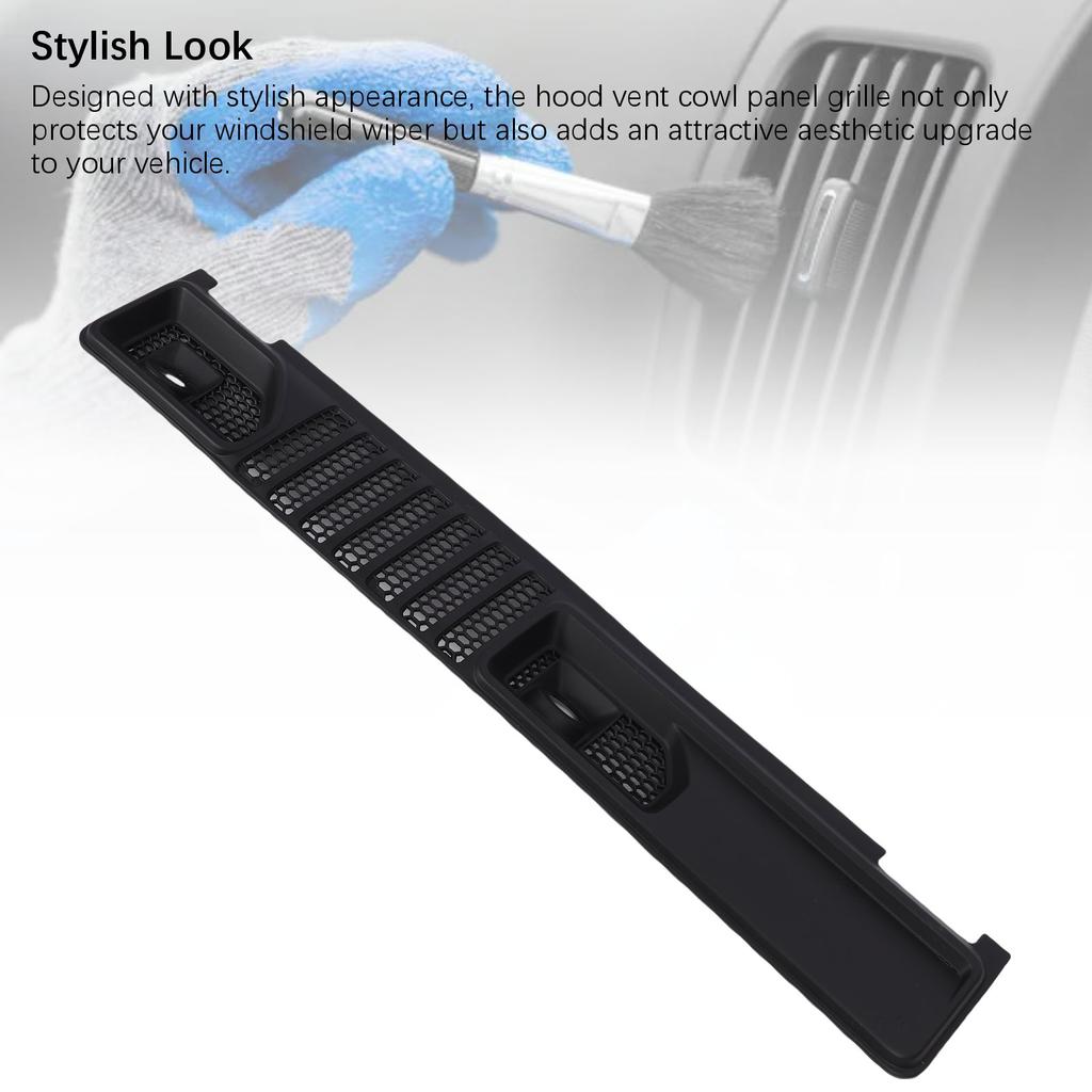 Hood Cowl Panel Grille 68307260AC High Strength Windshield Wiper Cowl Cover Panel Replacement for JL 2018 2024