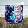 1PC Custom Name Fantasy Dragon Friends flannel blanket versatile,all-season throw suitable for the living room,bedroom,camping,travel,and gift