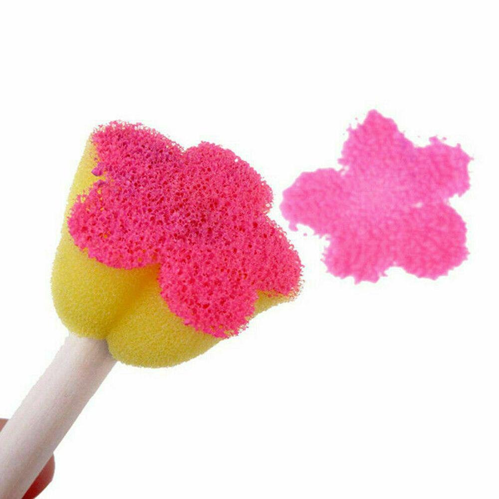 Children Toddler Children Painting Brush Kids Paint Brushes Sponge Kids Paint Tool Flower Pattern
