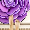 3D Flower Bath Mat Absorbent Non-Slip Floor Mat Flower Shape Decorative Entrance Rug for Living Room