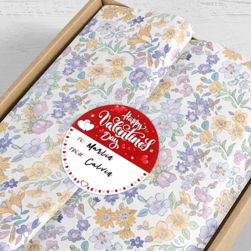 500 Stück Valentinstag Siegelaufkleber 50mm Beschreibbare Runde Siegelaufkleber Selbstklebendes Verpackungsetikett für Umschlagkarte