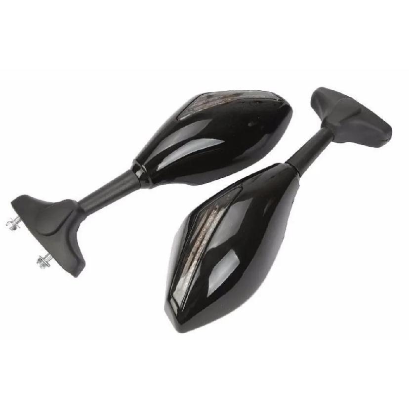 LEDS Arrow Turn Signal Integrated Rearview Sport Mirror For Suzuki GSF600S GSF1200 1200S BANDIT Motorcycle Mirror