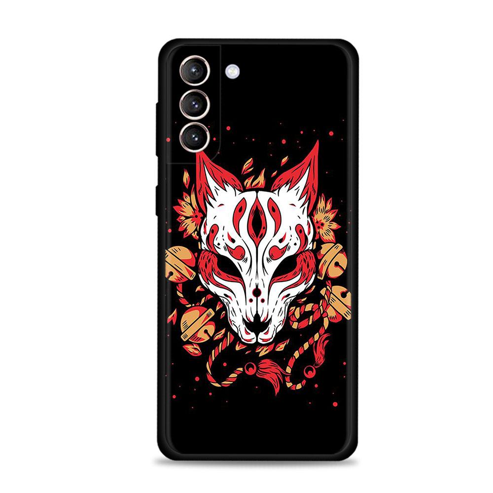 Case For Samsung Galaxy S22 S21 S20 Ultra FE S10 S9 S8 Plus S10e Note 20Ultra 10Plus Cover Funda Japan Samurai Oni Mask Shell
