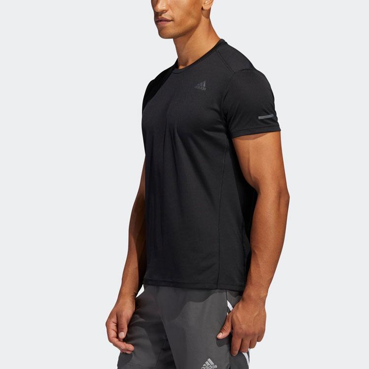 Adidas Run It Tee M Logo Training Short Sleeve T-Shirt Men Tops Black FL6972