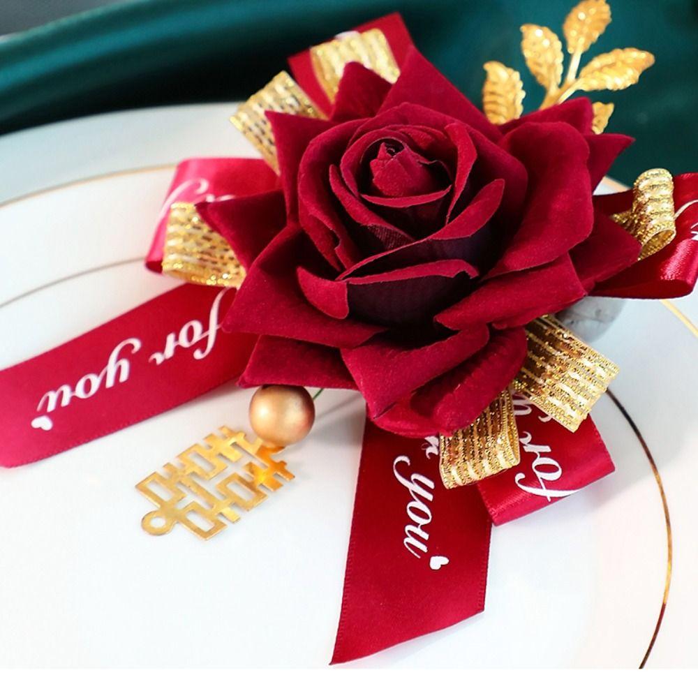 Simulation Flower Parents Banquet Chinese Style Corsage Wedding Corsage Bride Brooch Groom Brooch