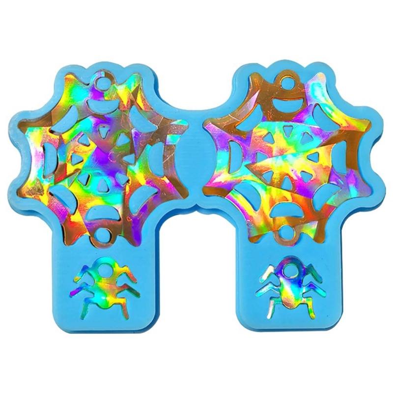 Silicone Resin Casting Molds Cobweb Shape Silicone Earring Mould Pendant Moulds