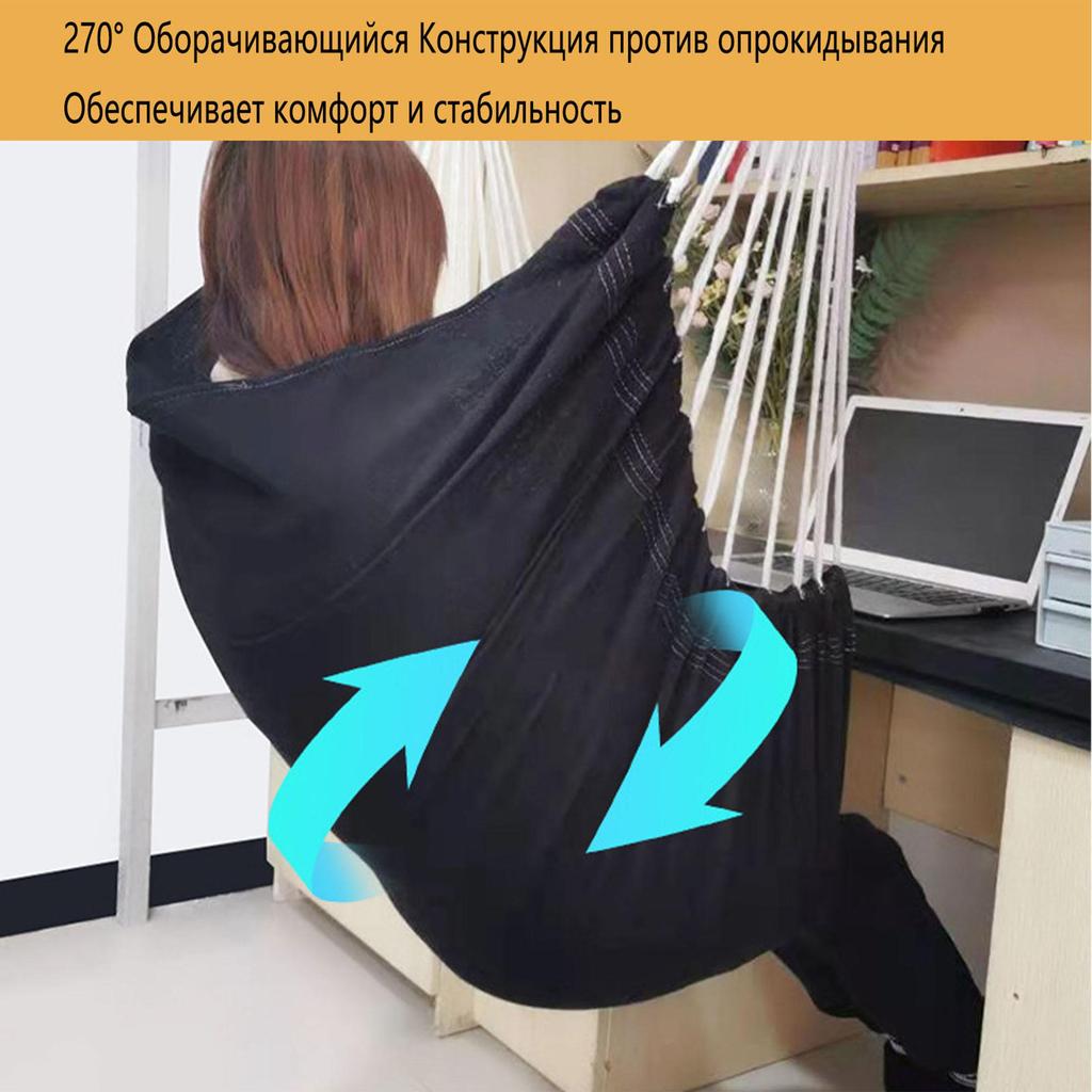 Upgrade Hammock Chair, Portable Heavy-Duty Canvas Swing Chair for Indoor/Outdoor, Dorm, Bedroom, Balcony, Patio, 330lbs Capacity, Hanging Swing Chair