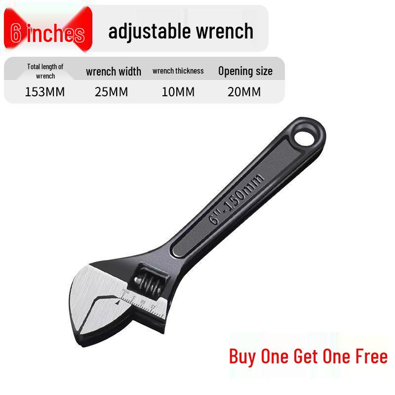 Multifunctional Thickened Adjustable Wrench - Buy 1, Get 3, Industrial-Grade, Fine Polished, Universal & Flexible.
