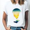 Women T-Shirt Ocean Sea Turtle Printed Oversized T-Shirt Female Harajuku Fashion Short Sleeve T-Shirts Popular Design Tops Tee