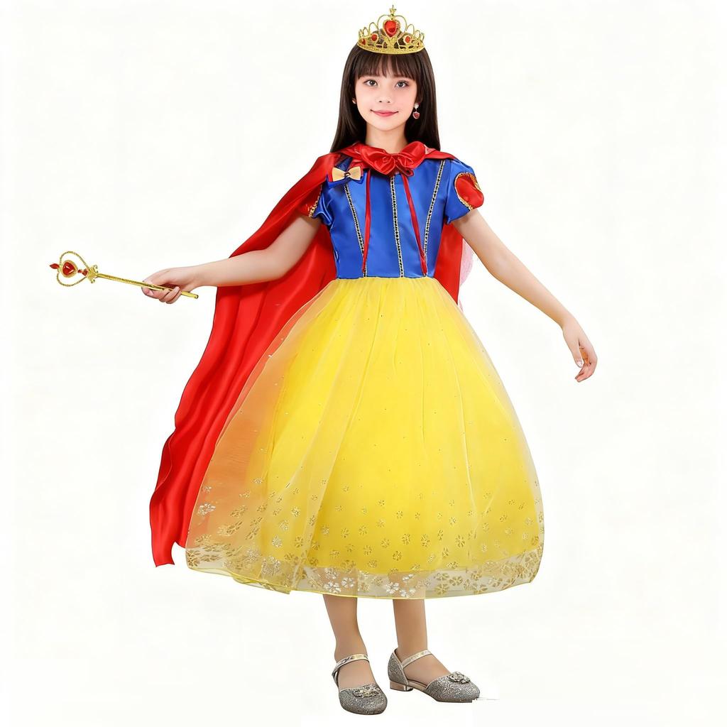 Snow White Dress, Kids' Cosplay, Girls' Dress, Cosplay Costume, Halloween, Event, Princess Dress, Birthday Gift [Used]