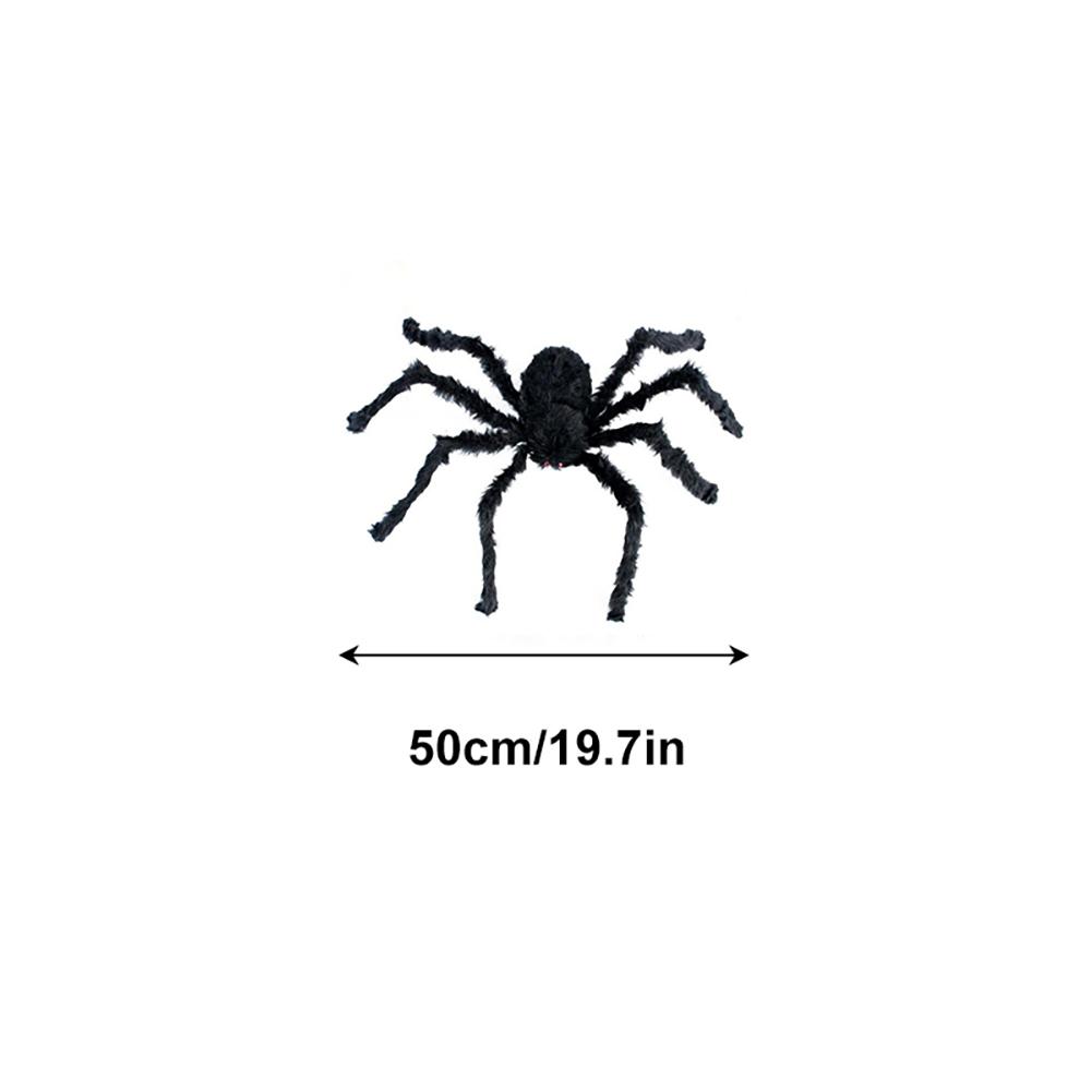 Giant Halloween Spider Decor Realistic Scary Prank Jumbo Fluffy Spider Creepy Crawler Halloween Party/Haunted House/Bar Scare Spider Decor