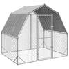 Chicken Coop with Roof 2.5 x 2 x 2.25 m Galvanized Steel