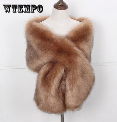 Fur Faux Winter Bolero Women Bridal Shawl Wedding Cape In Stock Cloaks Coat Jacket for Evening Party