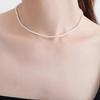 Small Imitation Pearl Necklace, New Popular Plain Chain, Exquisite Neck Chain, Collarbone Chain.