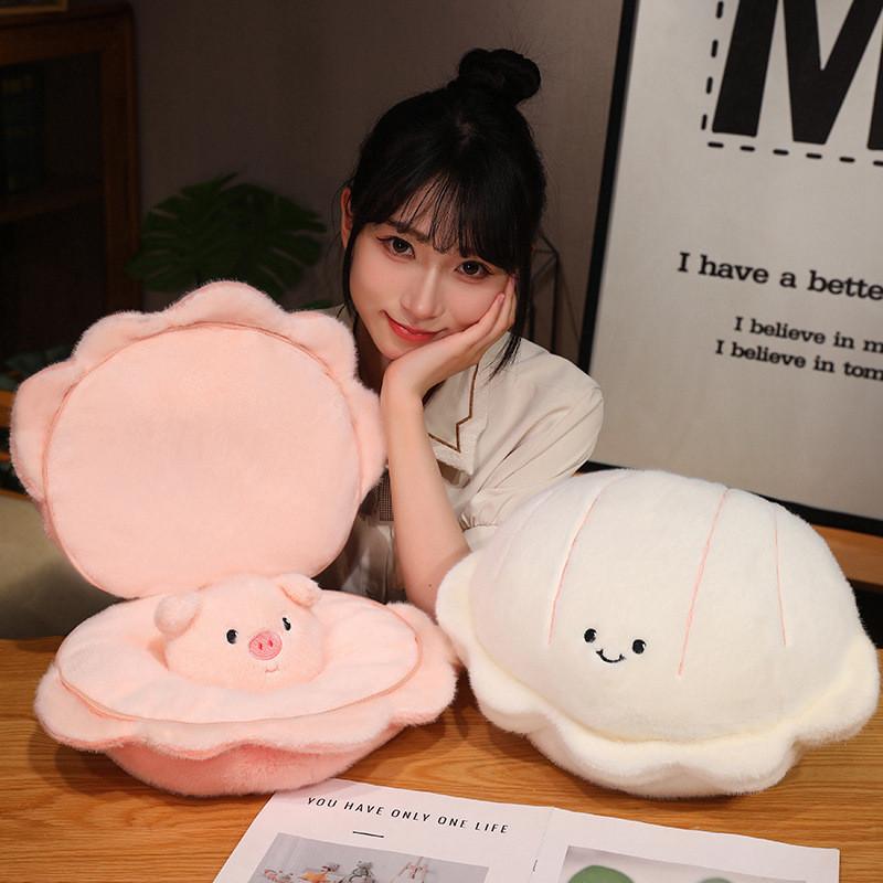 Adorable Pearl Pig Plush Toy Soft Shell Pillow For Girls Birthday Gift