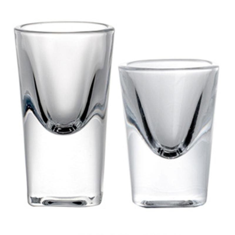 6 Stück Quadratischer Boden Dickes Glas 10ml/20ml Kleine Tassen Schnapsglas Trinkgeschirr Bar Dekor Transparent Baijiu Spirituosen Tasse Weindosierer