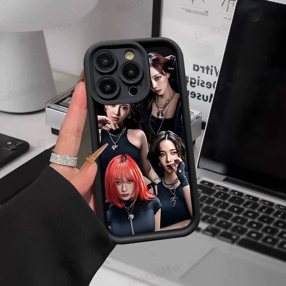 KPOP A-aespa Phone Case For IPhone 17 16 15 13 11 12 14 Pro Max Plus Silicone Cover Shell