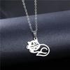 Bear Necklace Stainless Steel Jewelry Fashion Jewelry Fine Silver Color for Women Girls and Valentine Birthday Party Gift Super