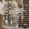 18Pcs Crystal Clear Acrylic Snowflakes And Icicles Christmas Tree Hanging Decorations Winter Theme Festive Adornments