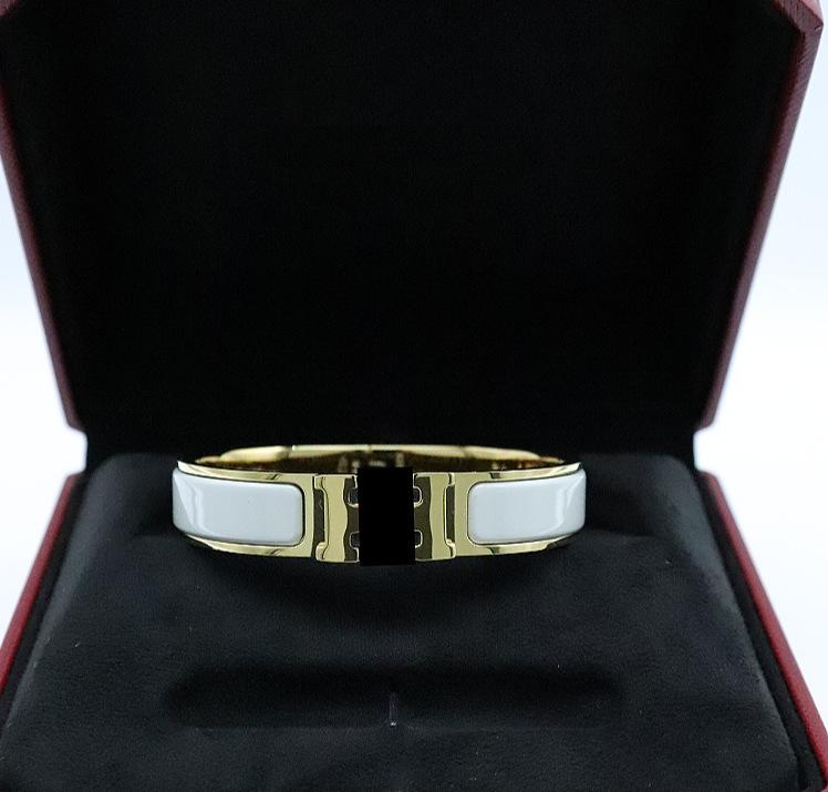 

Емалеві браслети H для чоловіків і жінок Gold 21 #