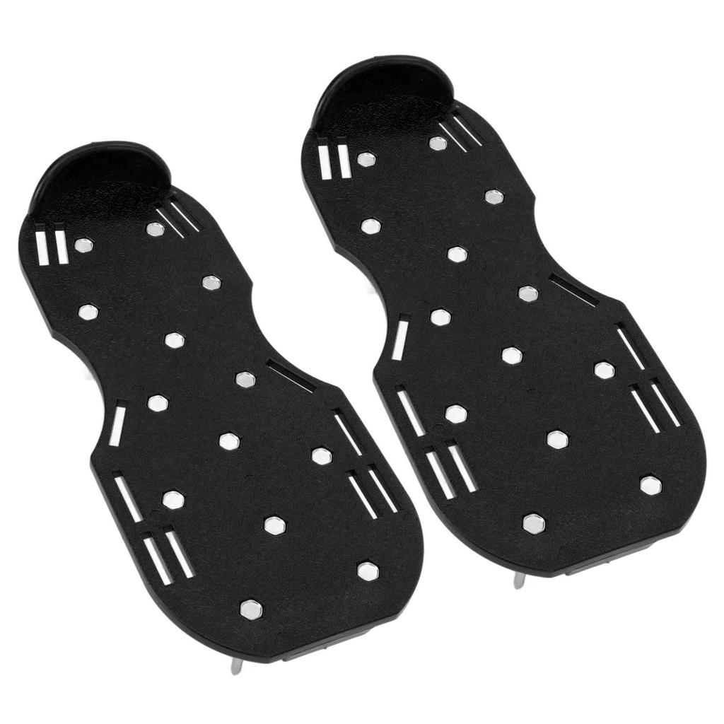 Pázsit Szöges Cipő Háromszög Csatpántokkal Pázsit Levegőztető Szöges Cipő Scarifier Cipő Kerthez Fekete