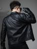 European Trendy Brand Lapel Leather Jacket for Men, 2025 Autumn New Style, Cool Biker Jacket with a High-End Feel