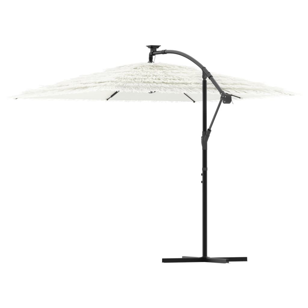 White Sun Umbrella with Steel Pole 246 x 246 x 230 cm