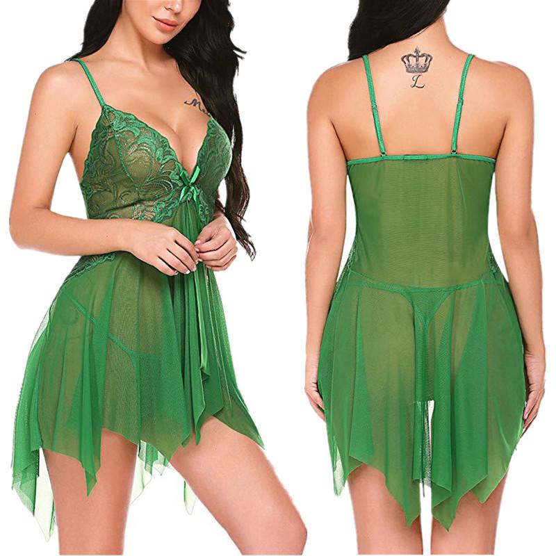 Neue Sling-Dessous für Damen, tiefer V-Ausschnitt, Babydoll-Nachtwäsche, Boudoir-Outfits, Übergröße