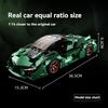 Non-Toxic Creative Technical Building Blocks Diy Green Sports Car Super Racing Building Blocks Brick Moc Model Kids Gift Birthday Gift