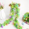 2M Easter Colorful Strips Hanging Garland Ornament DIY Wreath Crafts Spring Easter Home Decoration Kids Party Gift Rabbit Decor