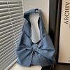 Lightweight Bow Denim Bag Casual Women's Tote Bag Trendy Bow Shoulder Bag  Girls