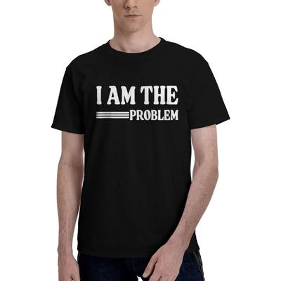 Ich bin das Problem T-Shirt mit kurzen Ärmeln Klassische Passform Rundhalsausschnitt Unisex(7)