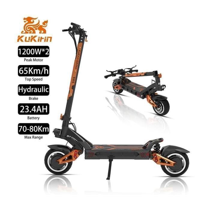 Trottinette Électrique KuKirin G3 Pro - 65 km/h, 80 km Autonomie, Double Moteur, IP54, Freins à Huile, Pneus Tout-Terrain