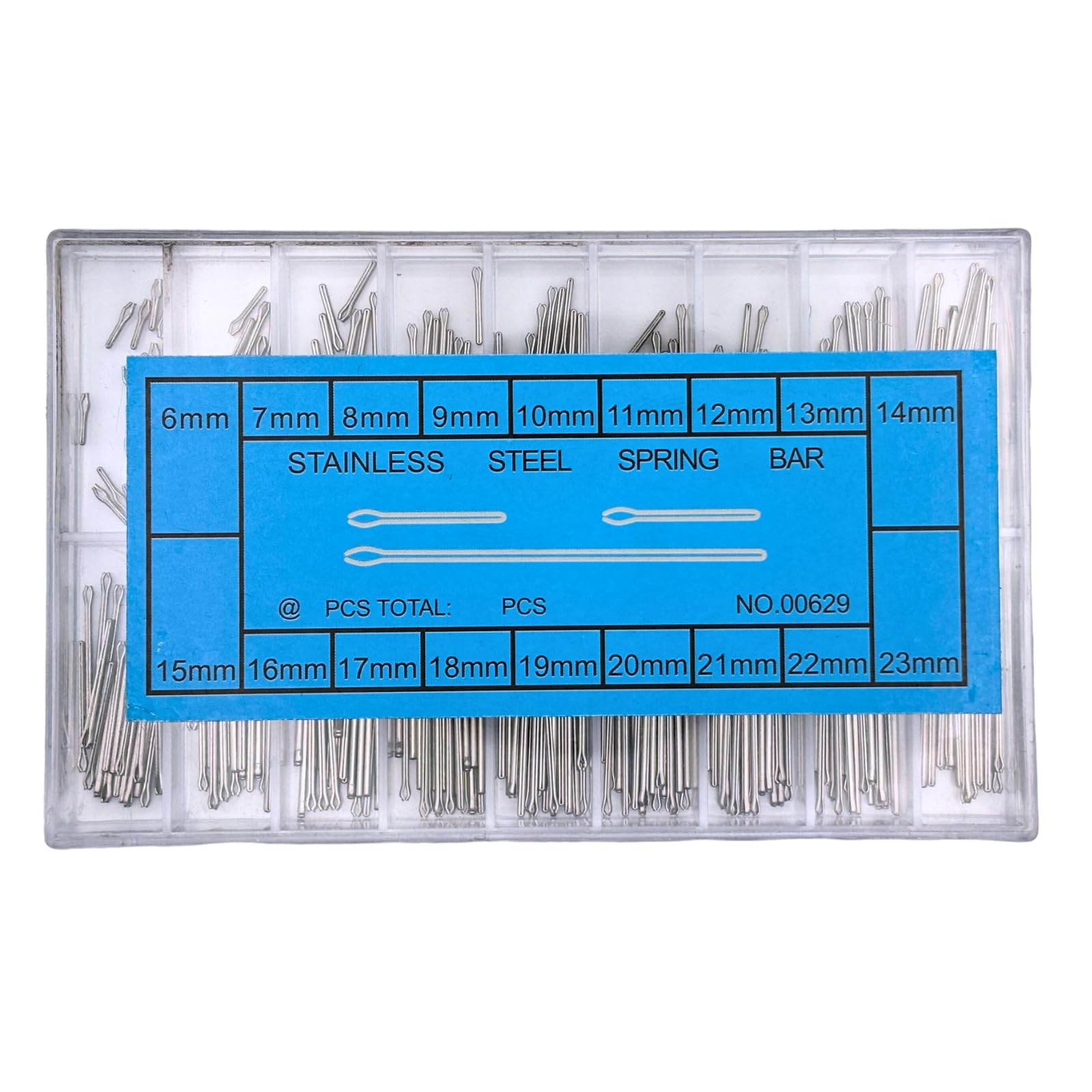 Kitekorosso Часы Штифты для ремешка часов 18 20 Штук Нержавеющая сталь для ремонта часов 360 Штук Штифты, Штифты, 6-23 мм, Размеры, Каждая, Сталь, [Б/у]