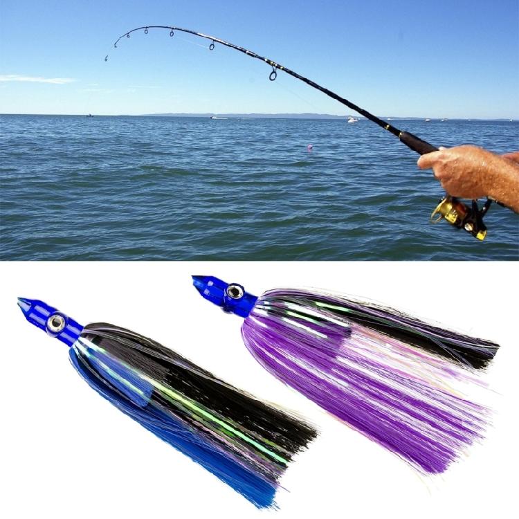 Soft Fishing Lures Squid Skirt Trolling Saltwater Baits for Bass Salmon Trout
