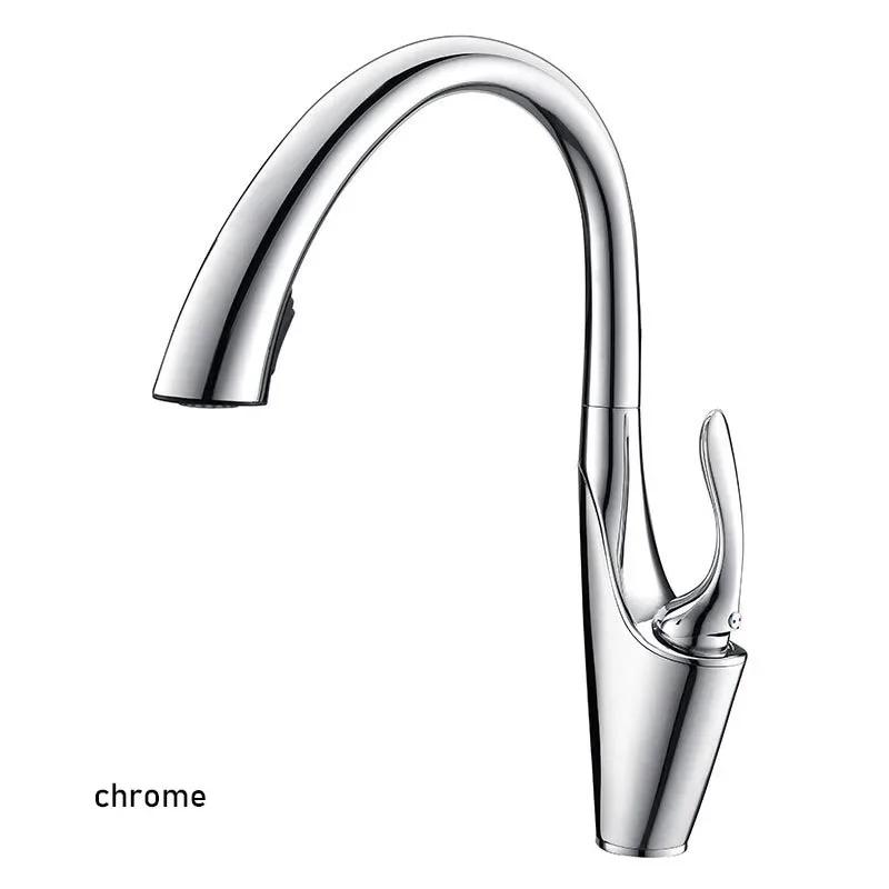 Pull Out Kitchen Sink Faucet Deck Mounted Stream Sprayer Nozzle Kitchen Hot Cold Mixer Taps x