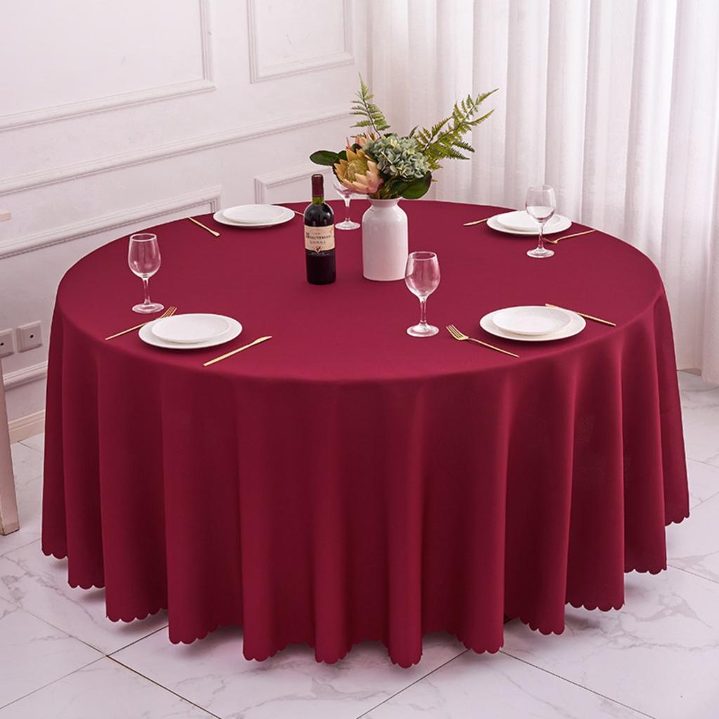 Round Polyester Tablecloth Wedding Table Cover Indoor Outdoor Table Cloths Washable Circle Table Cloth Decoration For Home, Dining, Kitchen, Garden