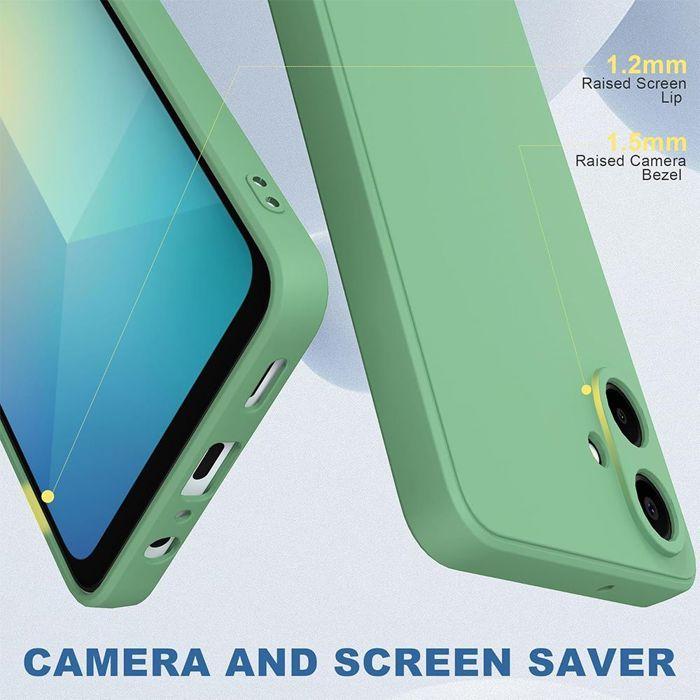 Schutzhülle - BOOLING - Samsung Galaxy A07 - Leichtes Silikon Kratzfest Stoßfest Matt Grün