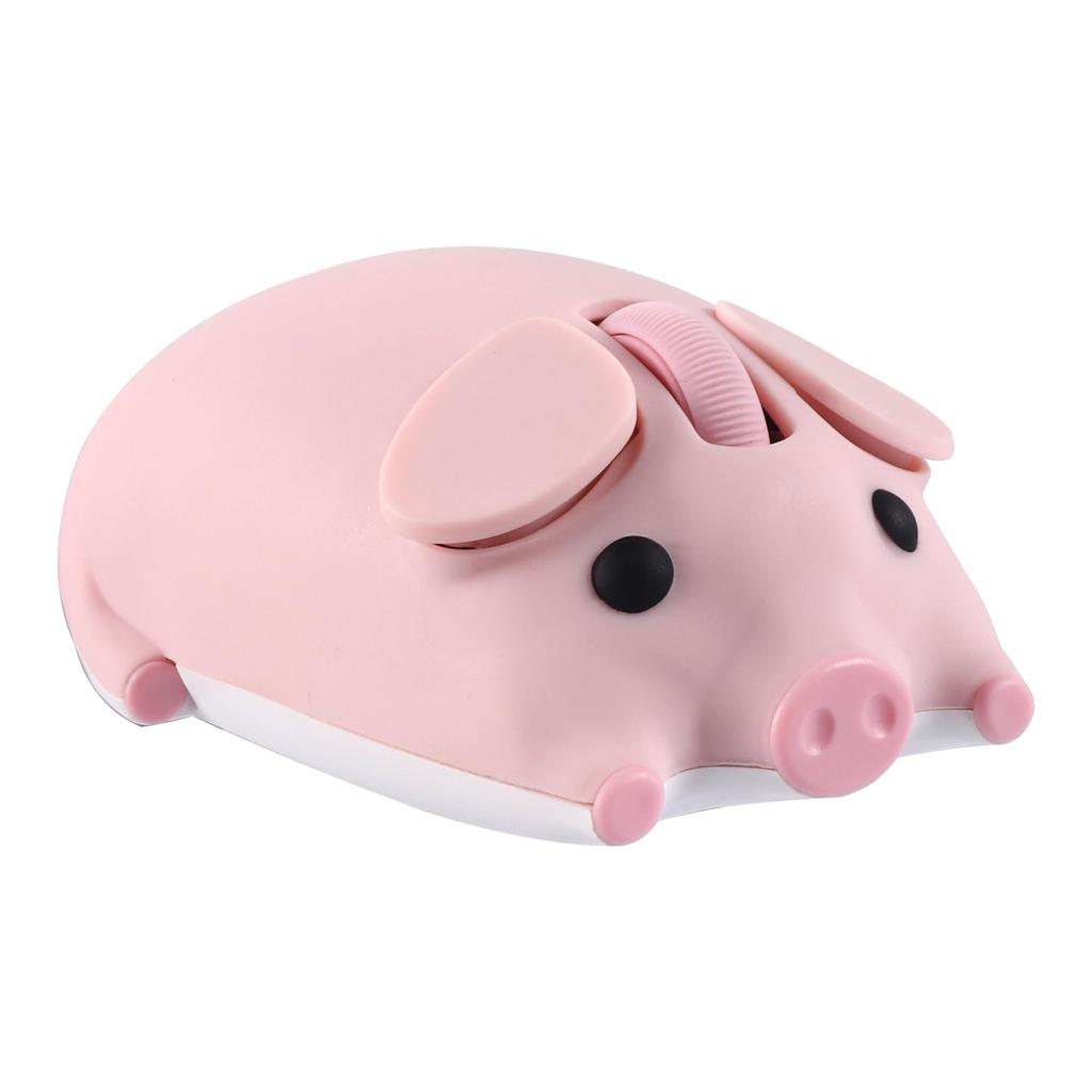 Wireless Bluetooth Cute Pig Compatible with Tablet and Laptops Mouse, 2.4GHz USB, Two-Device Connection, Design, Battery-Operated, Quiet, Compact,