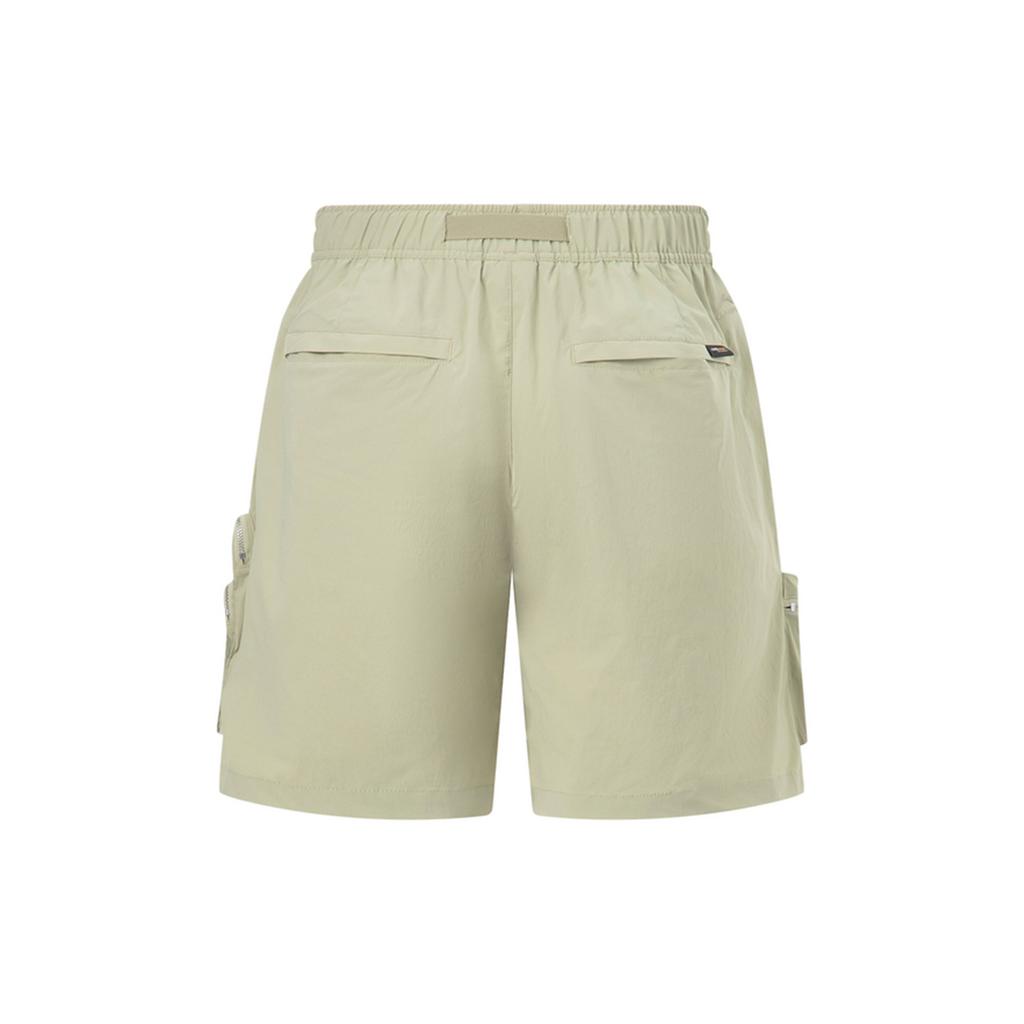 Li Ning Golden Era Solid Color Loose Casual Cargo Shorts Men Shorts Yew-Green AKST065-3