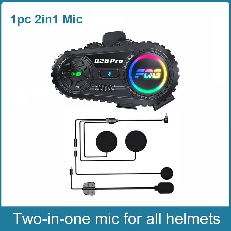 

1/2x Music Interphone Bluetooth 6.0 Motorcycle Helmet Intercom Headset Waterproof 300m Intercomunicador Speaker Earphone